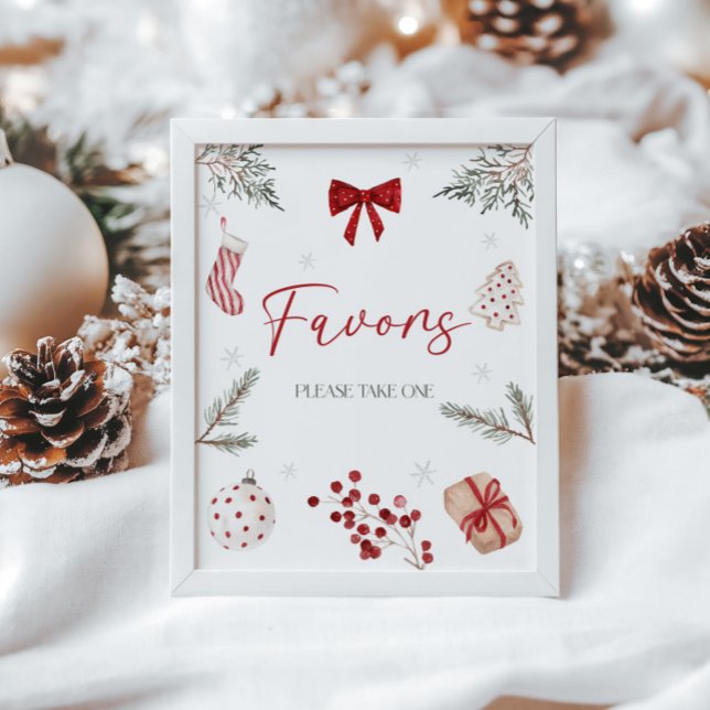 Christmas First Birthday Favors Sign (Creator Uploaded)