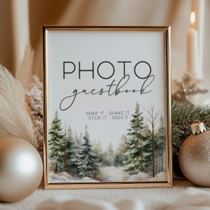 Christmas First Birthday Guestbook Sign