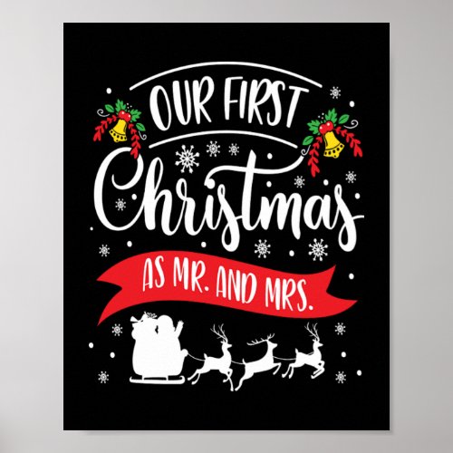 Christmas First Christmas As Mr Mrs 2020 Couple Poster