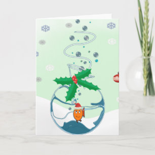 Christmas Fish Add Text by clicking Customize Holiday Card