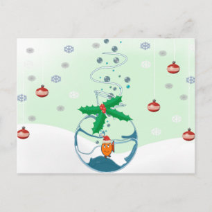 Christmas Fish Holiday Postcard