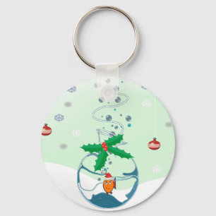 Christmas Fish Keychain