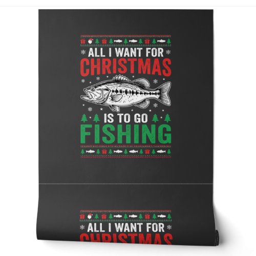 Christmas Fishing Bass Ugly Sweater Wallpaper