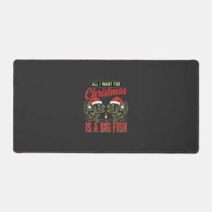 Christmas Fishing Big Fish Holiday Desk Mat