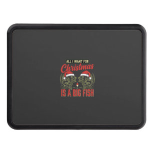 Christmas Fishing Big Fish Holiday Hitch Cover