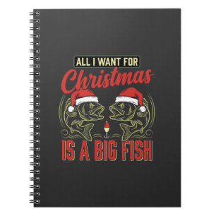 Christmas Fishing Big Fish Holiday Notebook