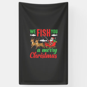 Christmas Fishing Merry Fish You Banner