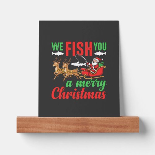 Christmas Fishing Merry Fish You Picture Ledge