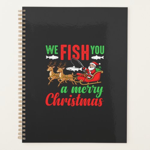 Christmas Fishing Merry Fish You Planner