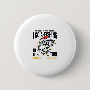 Christmas Fishing Stream Quote Design Button