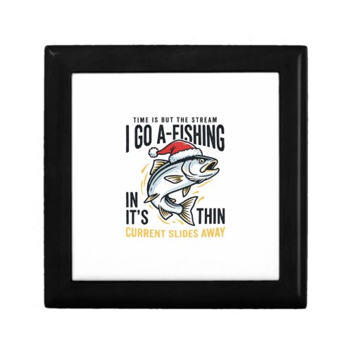 Christmas Fishing Stream Quote Design Gift Box