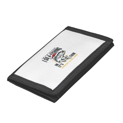 Christmas Fishing Stream Quote Design Trifold Wallet