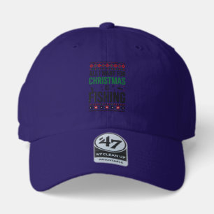 Christmas Fishing Ugly Sweater Design 47 Brand Hat