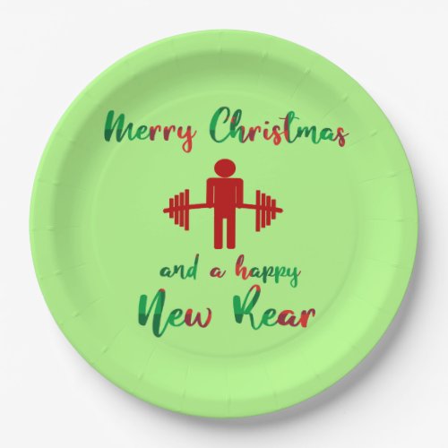 Christmas Fitmas Fitness Funny Gym Plates