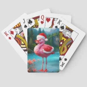 Christmas Flamingo As Santa Claus-47475 Poker Cards