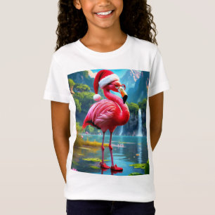 Christmas Flamingo As Santa Claus-47476 T-Shirt
