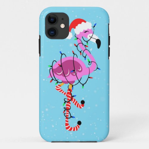 Christmas Flamingo iPhone 11 Case