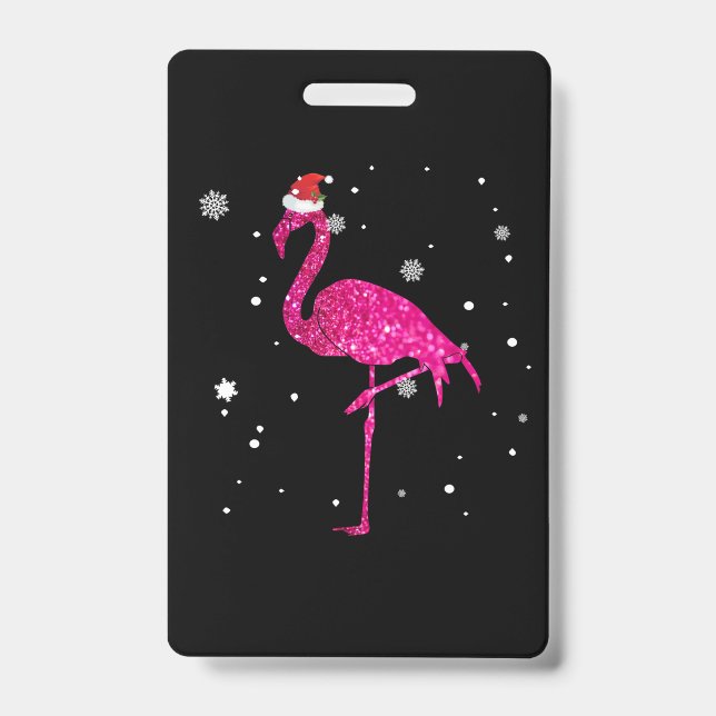 Christmas Flamingo Essential Badge (Front)