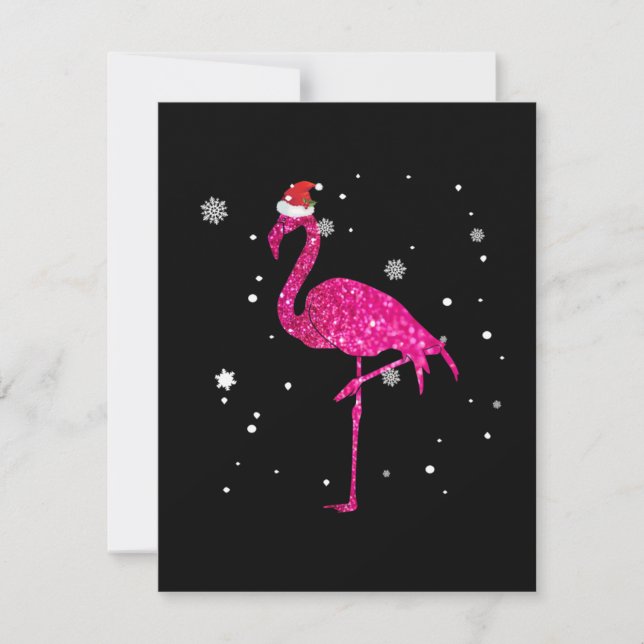 Christmas Flamingo Essential Note Card (Front)