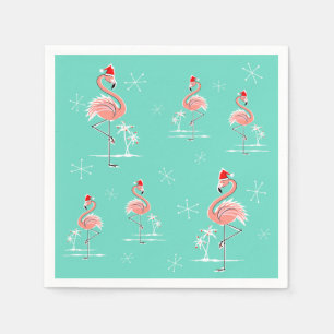 Christmas Flamingo Group paper napkin