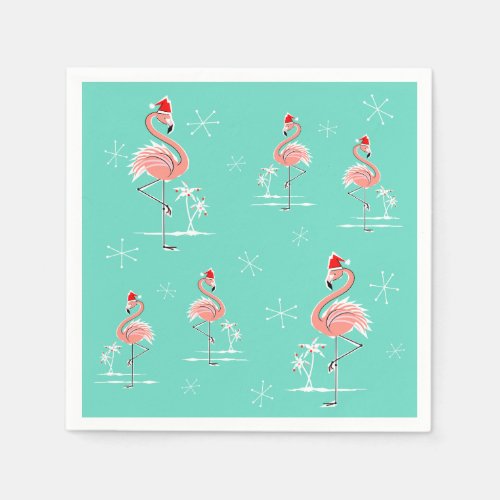 Christmas Flamingo Group paper napkin