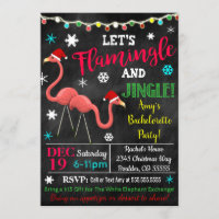 Christmas Flamingo Invitation