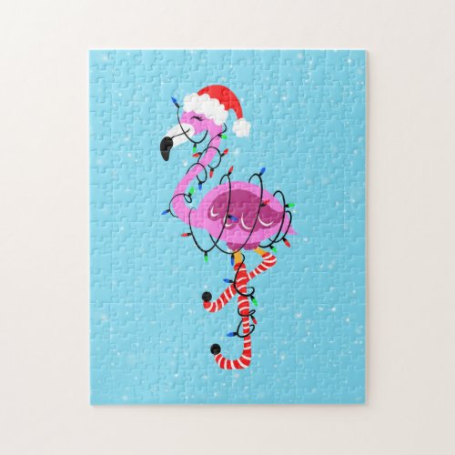 Christmas Flamingo Jigsaw Puzzle