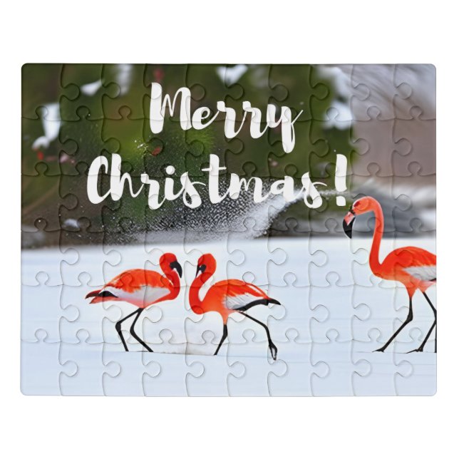 Christmas Flamingo Jigsaw Puzzle (Puzzle Horizontal)