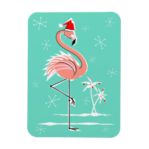 Christmas Flamingo magnet flexible