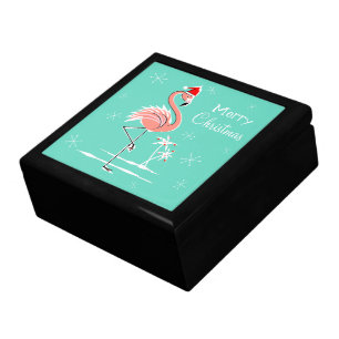 Christmas Flamingo Merry Christmas gift box