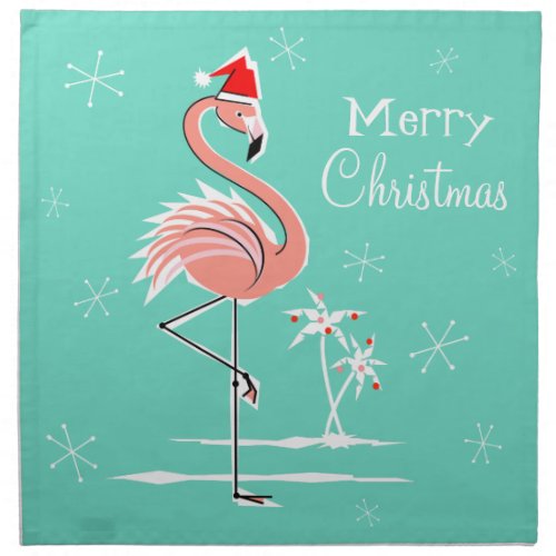 Christmas Flamingo Merry Christmas napkin set