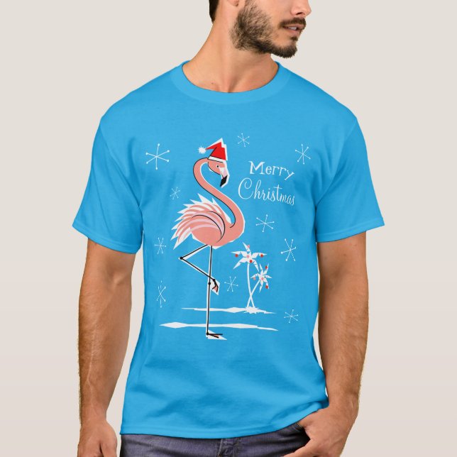 Christmas Flamingo Merry Christmas t-shirt men's (Front)