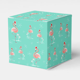 Christmas Flamingo Multi classic Favor Boxes
