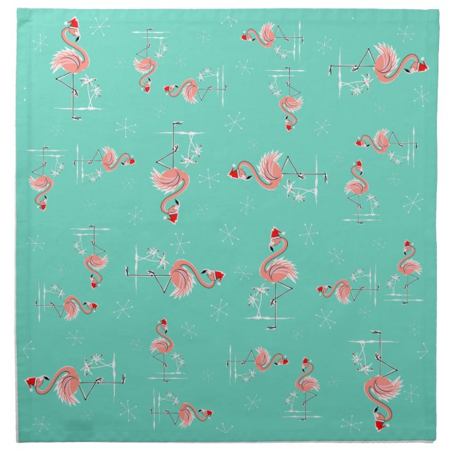 Christmas Flamingo Multi napkin set (Front)