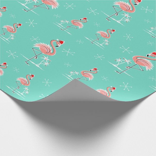 Christmas Flamingo Multi wrapping paper (Corner)