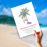 Christmas Flamingo New Home Warmest Wishes