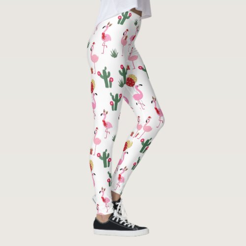 Christmas Flamingo Party  Holidays Leggings