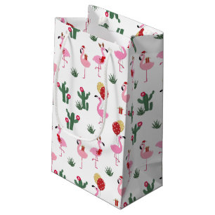 Christmas Flamingo Party   Holidays Small Gift Bag