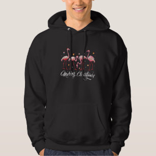 Christmas flamingo pink christmas tree xmas appar hoodie