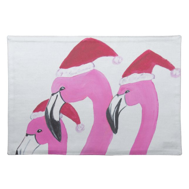 Christmas Flamingo placemat (Front)