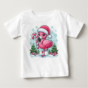 Christmas Flamingo Sublimation Clipart-10424 Baby T-Shirt