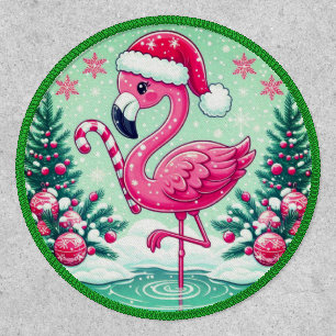 Christmas Flamingo Sublimation Clipart-10424 Patch