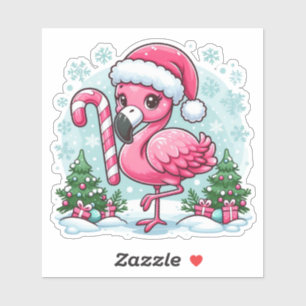 Christmas Flamingo Sublimation Clipart-30424 Sticker