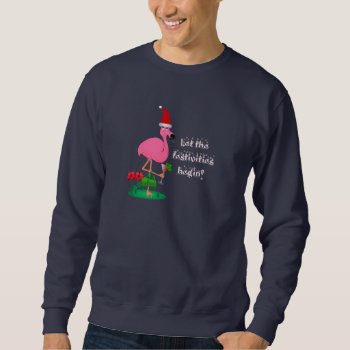 Christmas Flamingo Sweashirt Sweatshirt by ChiaPetRescue at Zazzle