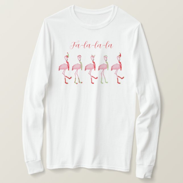 Christmas flamingo T-Shirt (Design Front)