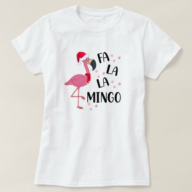 Christmas Flamingo T-Shirt (Design Front)
