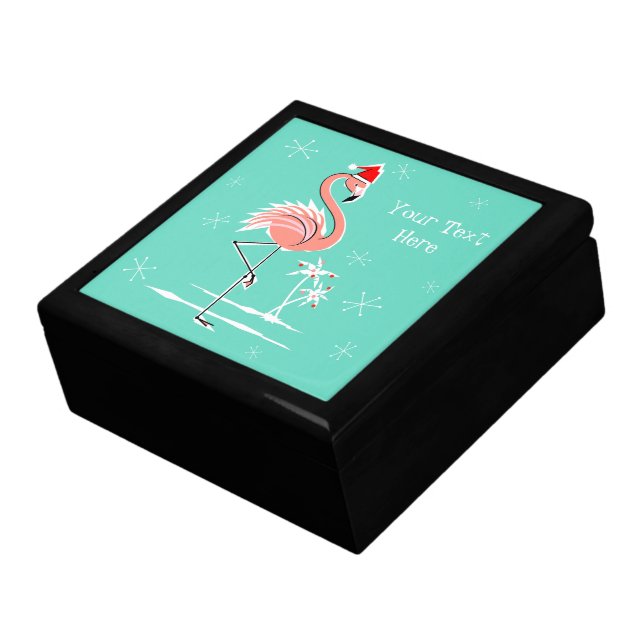 Christmas Flamingo Text gift box (Side)