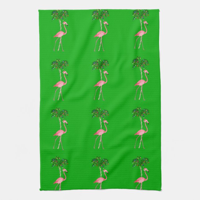 Christmas Flamingo Towel (Vertical)