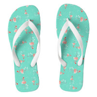 Christmas Flamingo Twist flip flops