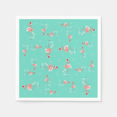 Christmas Flamingo Twist paper napkin